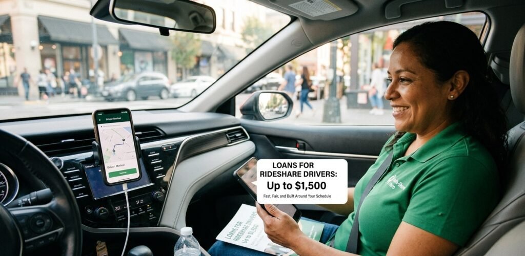 Loans for Rideshare Drivers: Up to $1,500 Fast, Fair, and Built Around Your Schedule